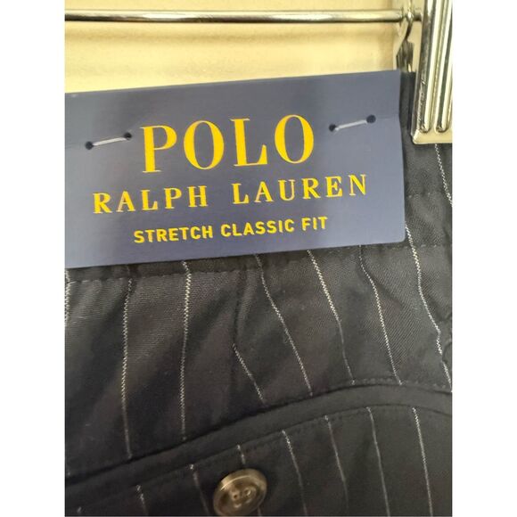 Polo Ralph Lauren Prepster Stretch Classic Fit Pants Size XL Navy Pinstripe NWT - Picture 2 of 5